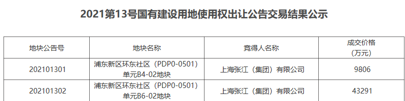 上海张江5.31亿元竞得上海浦东新区2宗科研地块-中国网地产