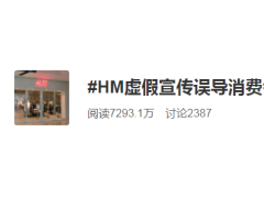 H&M因虚假宣传被处罚26万 今年来处罚金额累计89万