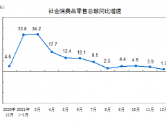 2021年社会消费品零售总额440823亿元 同比增长12.5%